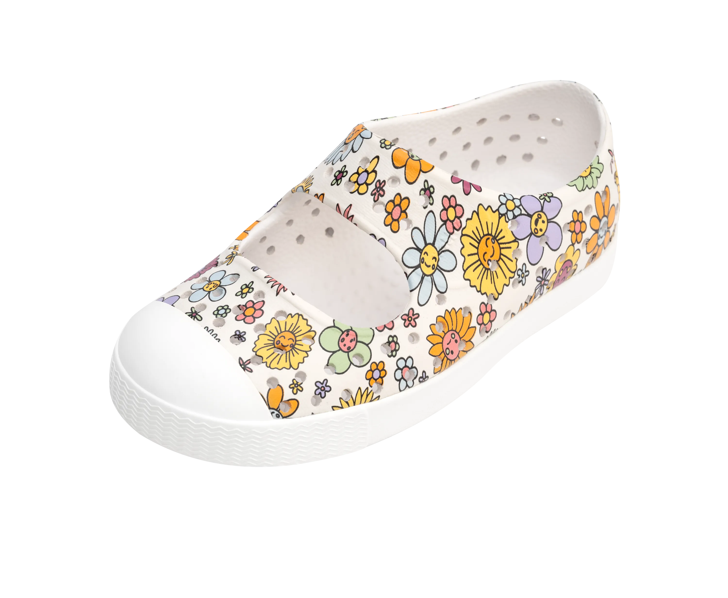 Native Jefferson Juniper Print Shoes - Shell White / Shell White / New Floral