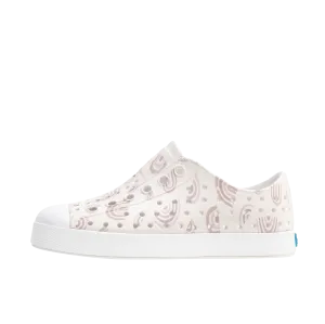 Native Jefferson Print Shoes - Shell White / Shell White / Barely Flax Rainbow