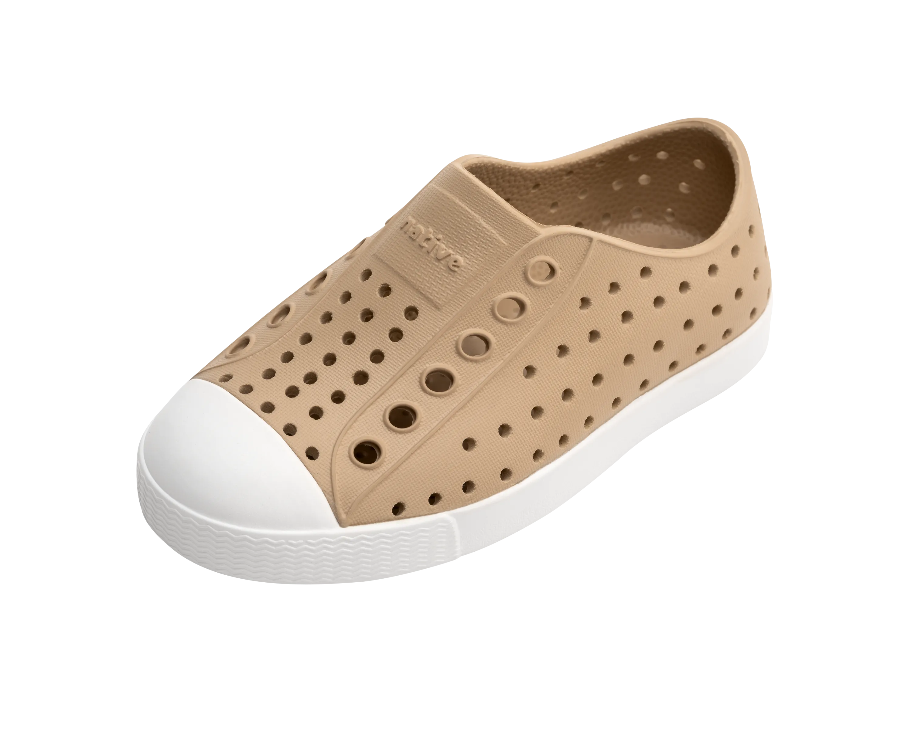 Native Jefferson Shoes - Flax Tan / Shell White