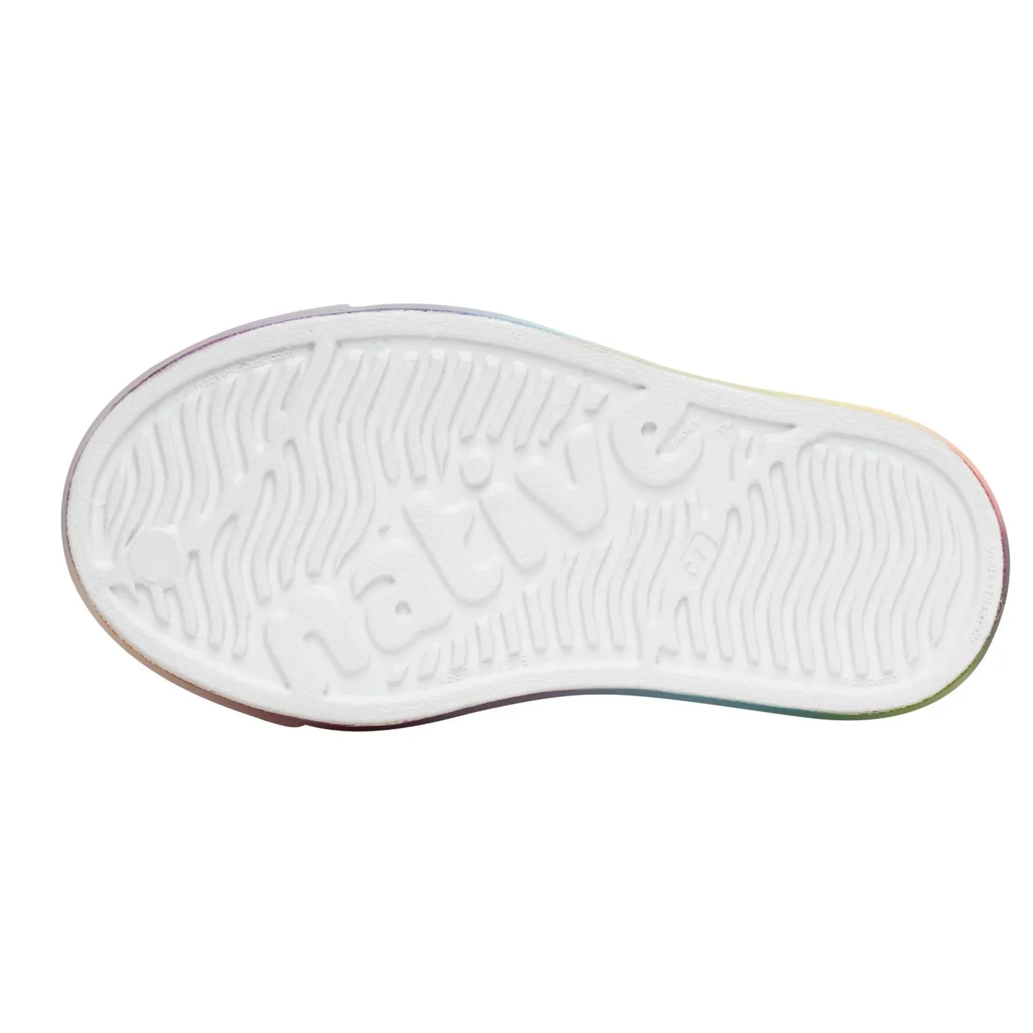 Native Shoes Jefferson - Shell White/Translucent/Rainbow Blur