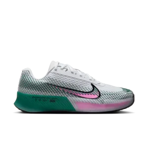 Nike Women's Court Air Zoom Vapor 11 Shoes in WHITE/PLAYFUL PINK-BICOASTAL-BLACK