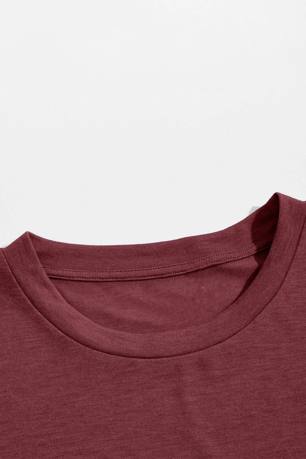 Red Solid Basic Crewneck Short Sleeve Men's T-shirt