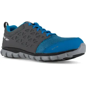 Reebok Men's Sublite Cushion Alloy Toe Athletic Work Shoe- Blue- RB4040