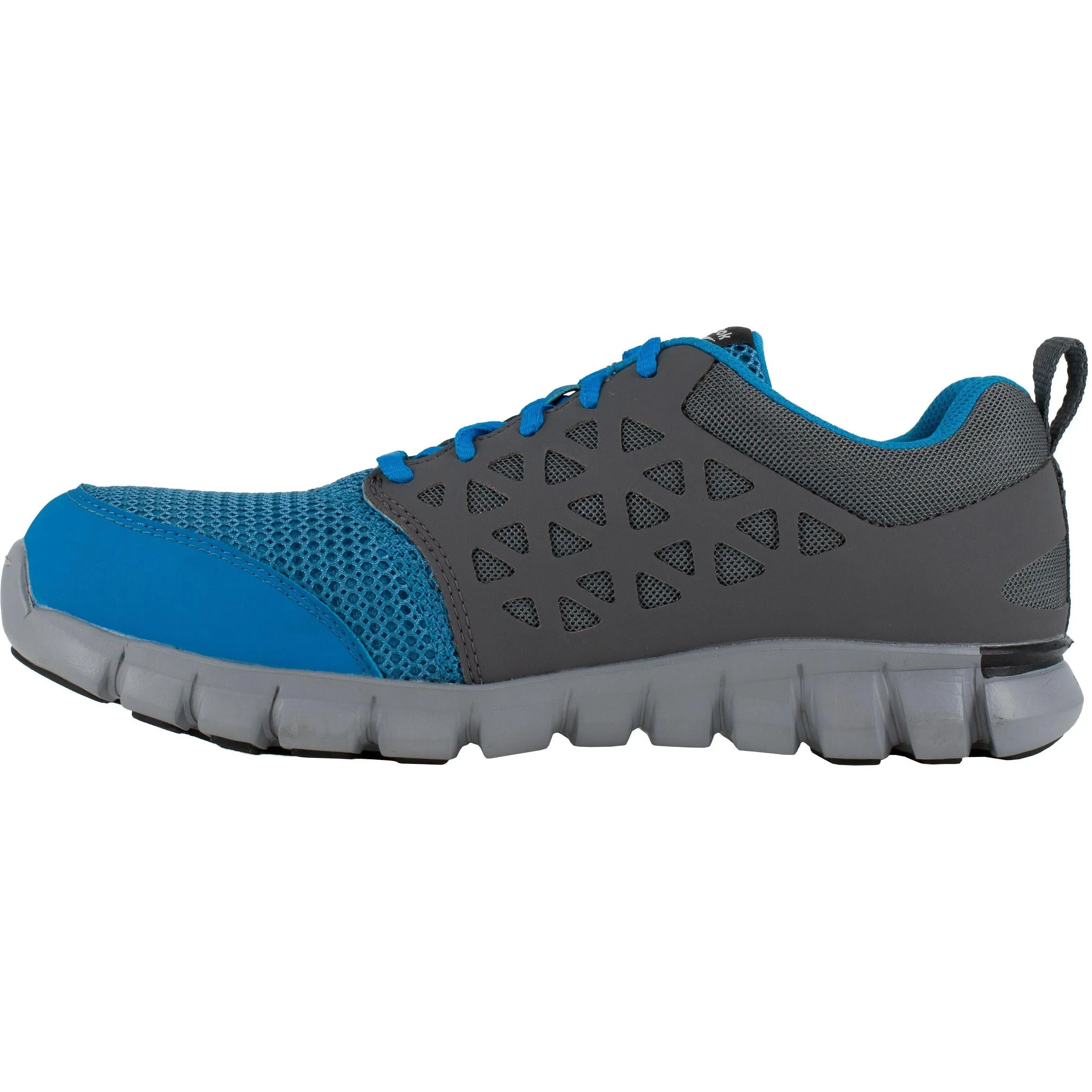 Reebok Men's Sublite Cushion Alloy Toe Athletic Work Shoe- Blue- RB4040