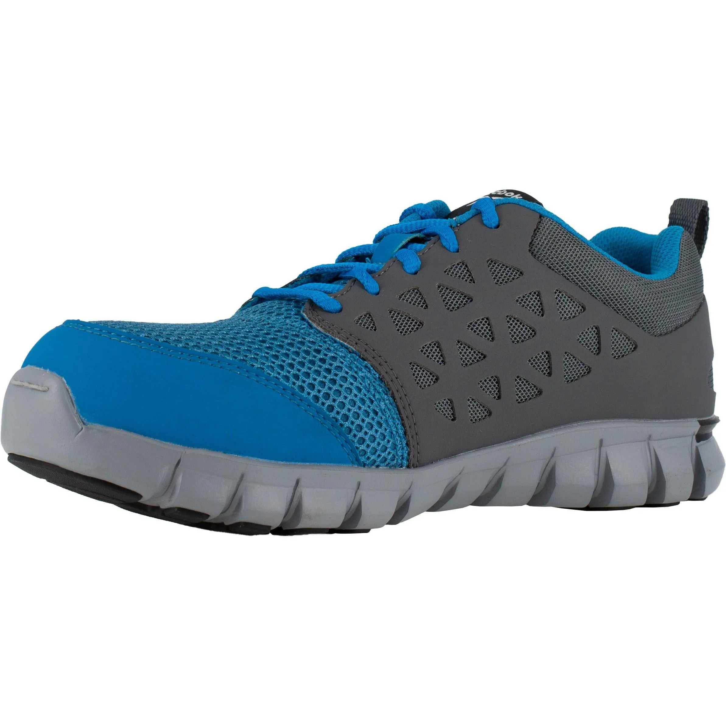 Reebok Men's Sublite Cushion Alloy Toe Athletic Work Shoe- Blue- RB4040