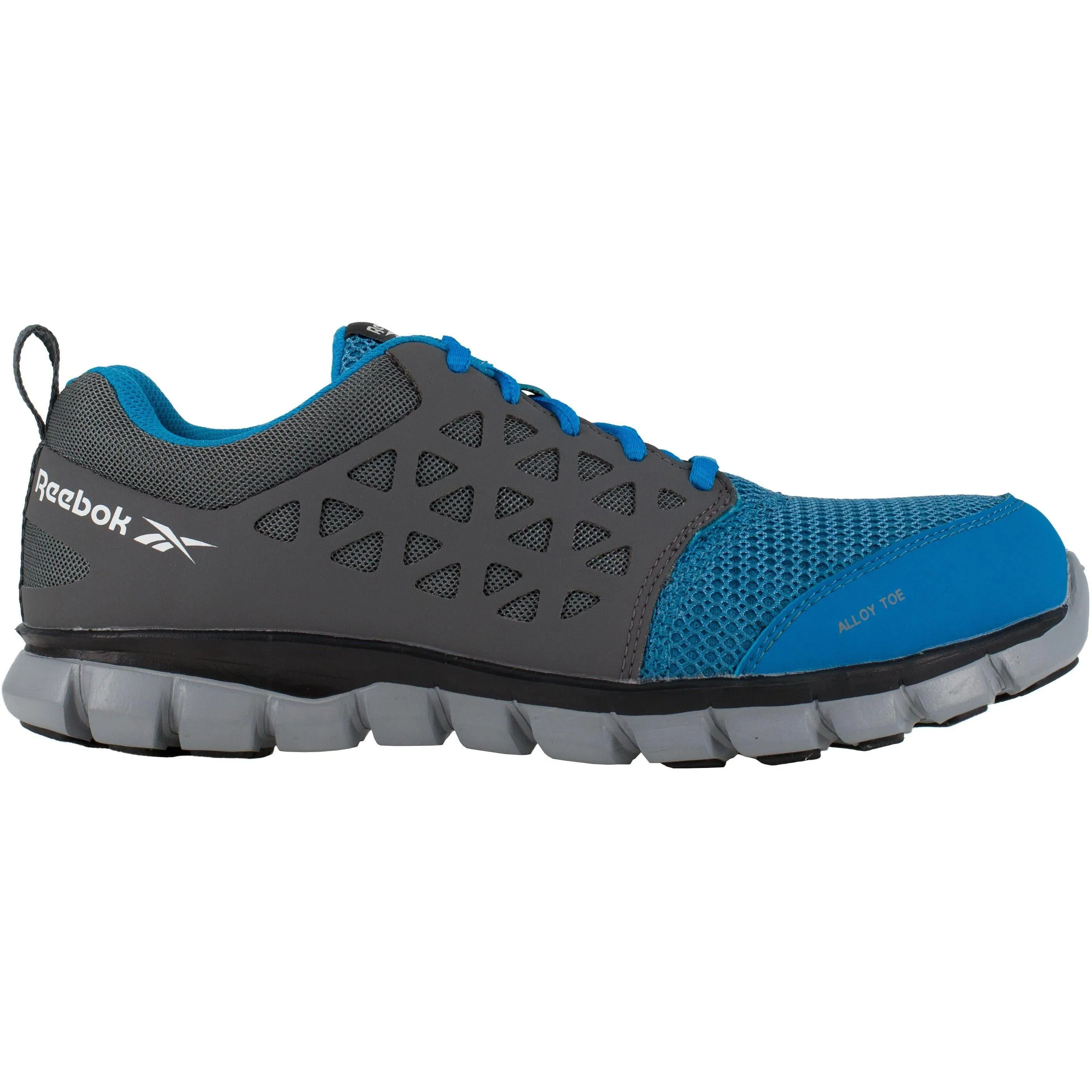 Reebok Men's Sublite Cushion Alloy Toe Athletic Work Shoe- Blue- RB4040