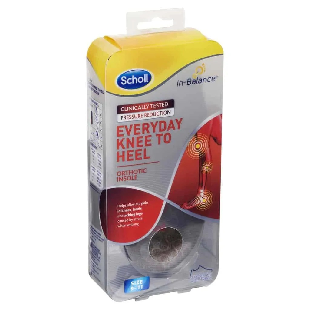Scholl In-Bal Insole Knee To Heel L - Enhanced Foot Comfort and Stability