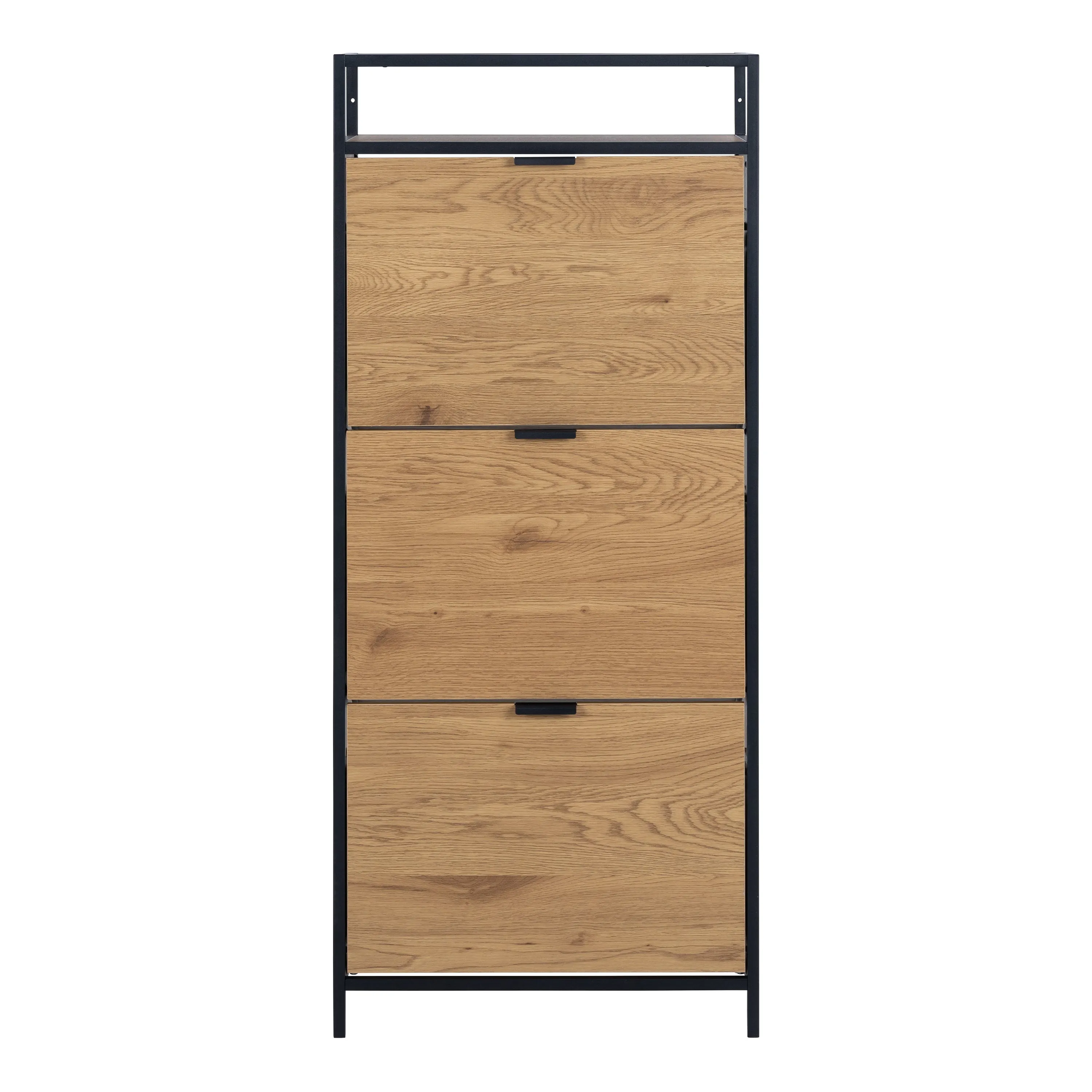 SEAFORD Oak Shoe Storage Cabinet