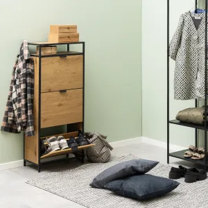 SEAFORD Oak Shoe Storage Cabinet