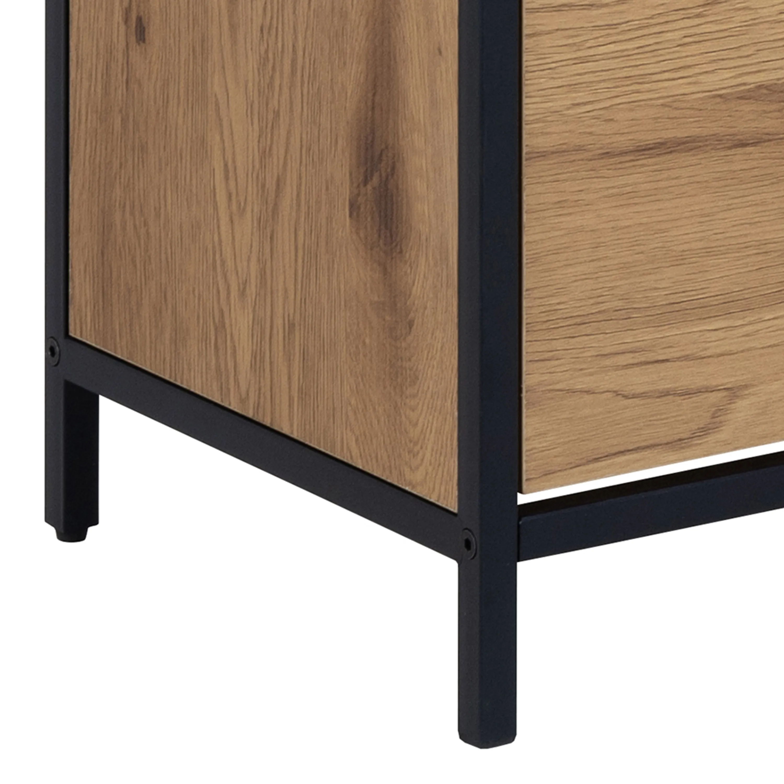 SEAFORD Oak Shoe Storage Cabinet