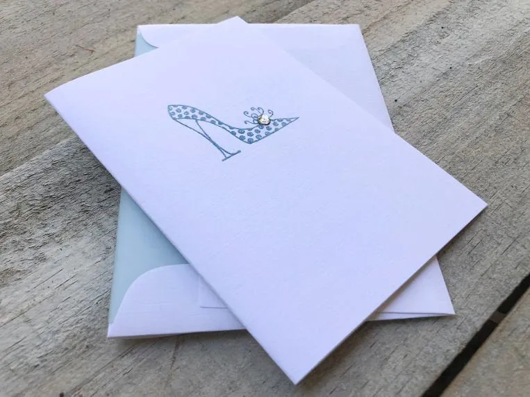 Shoe Cards - Shoe Note Cards - Shoe Stationery - High Heel Cards - High Heel Note Card - High Heel Stationery -  Thank you Notes -Blank Card