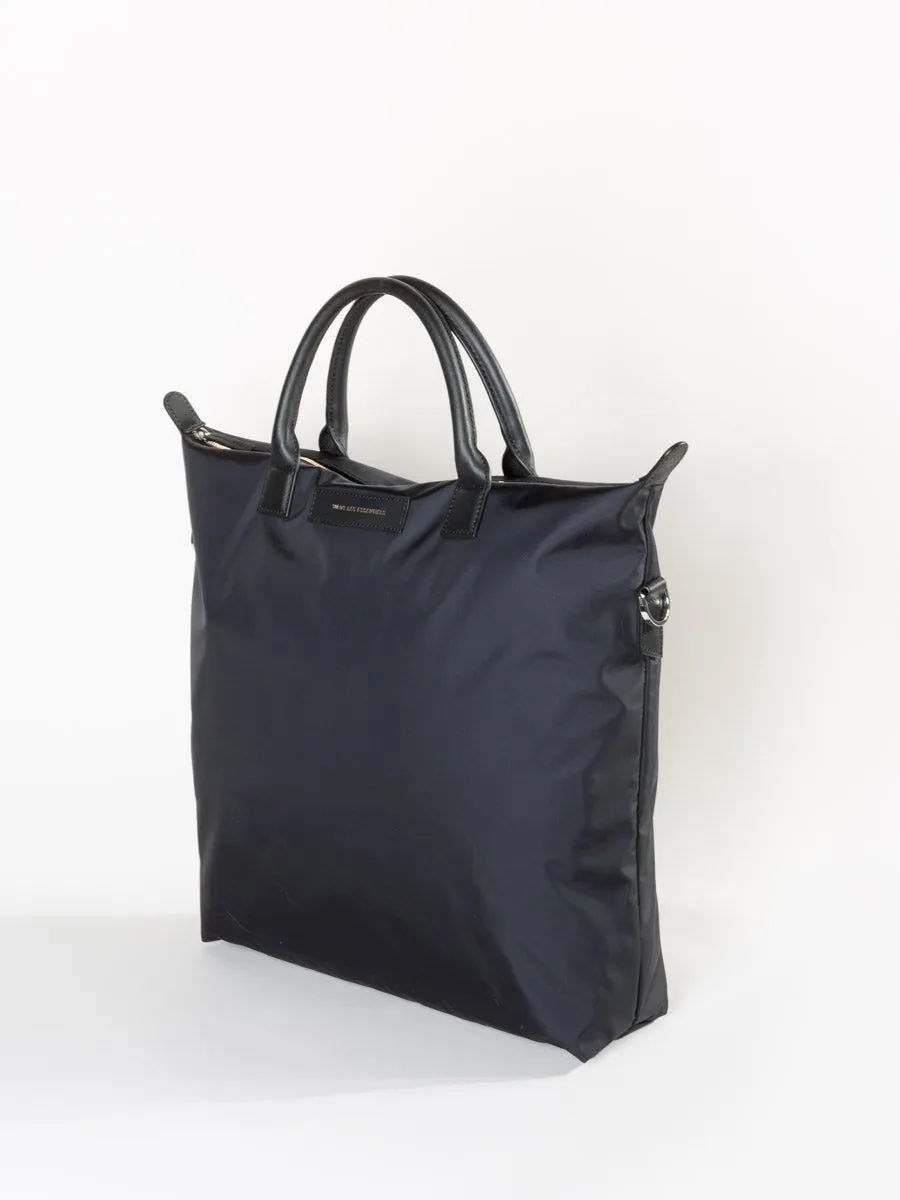 shopper tote - black nylon