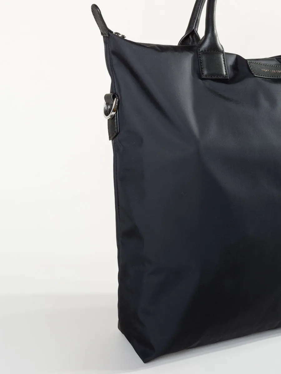 shopper tote - black nylon