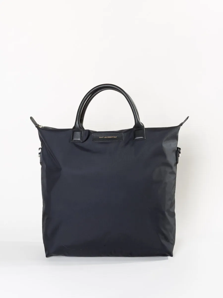 shopper tote - black nylon
