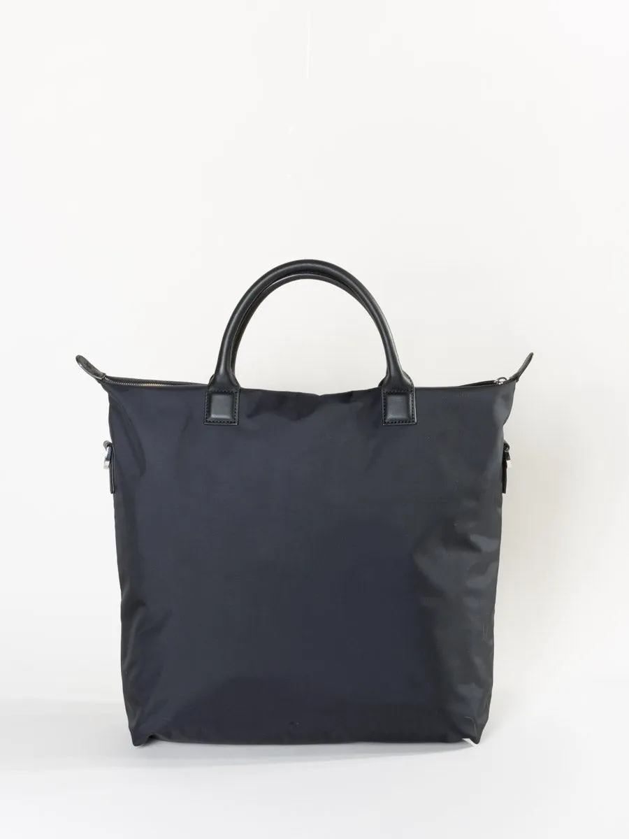 shopper tote - black nylon