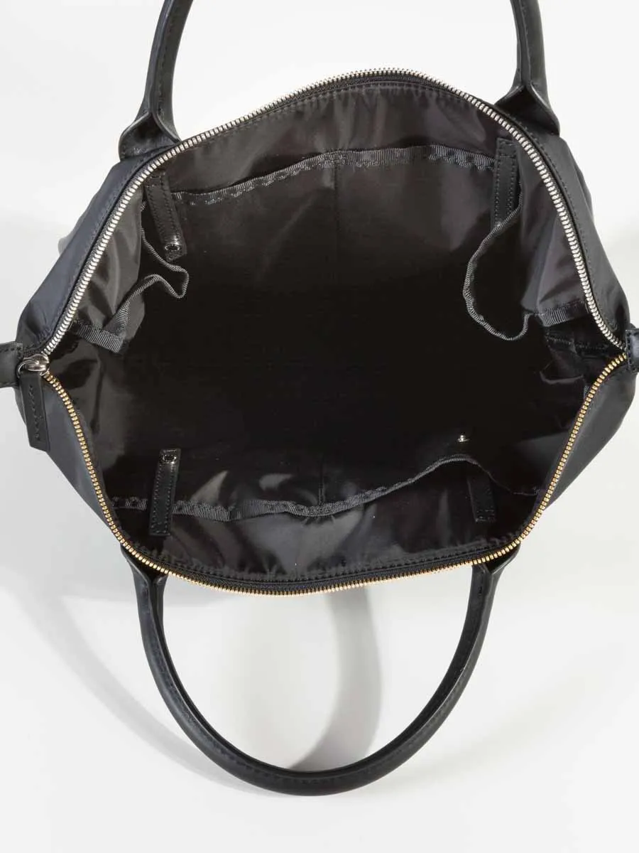 shopper tote - black nylon