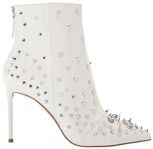 Steve Madden Women's Viceroy Ankle Boot, White, 7.5
