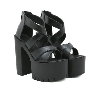 Summer High-heeled Strap Shoes