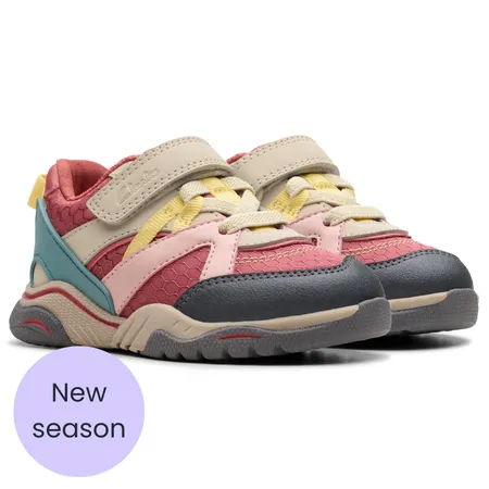 UK 6 Pink Combo Feather Pace Trainers