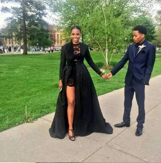 Unique Long Sleeve Jacket with Lace Skirt Under Prom/Under Dress 2018